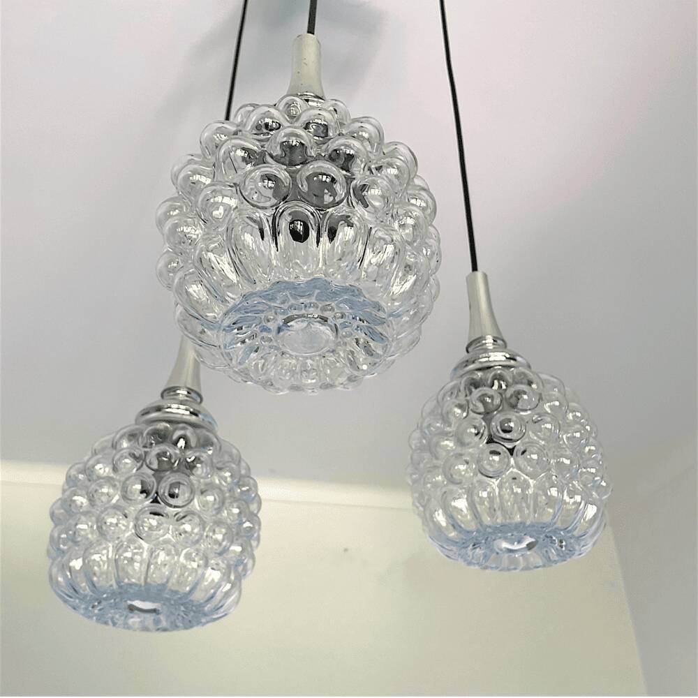 German 1960s cascading pendant by Hustadt Leuchten