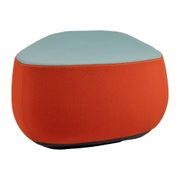 Medium pouf/footrest Fjord in red and turquoise by Patricia Urquiola for Moroso.