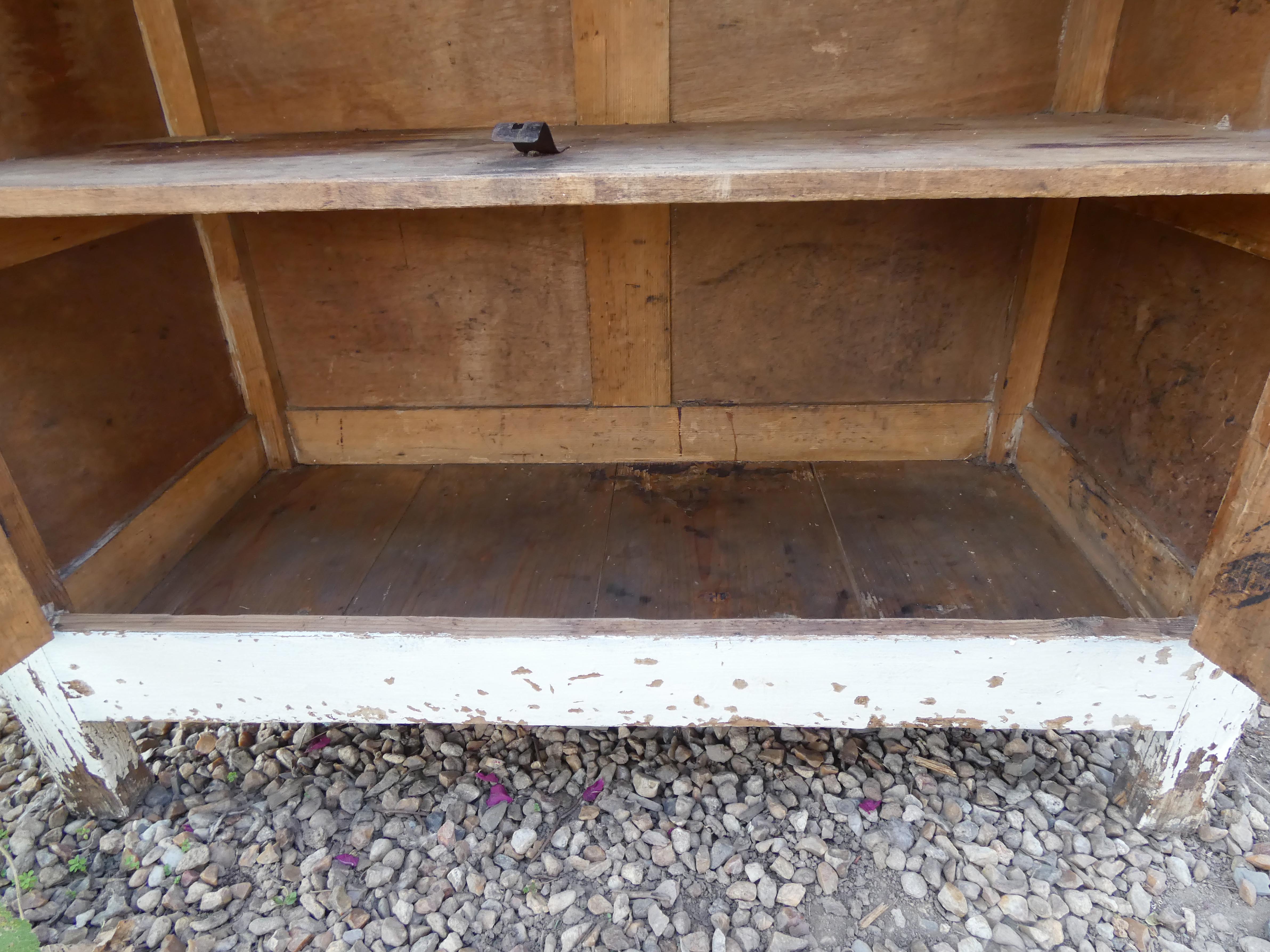 Old patinated wooden sideboard