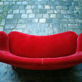 Vintage sofa Swedish year 40/50 wing arc curved Carl Malmsten