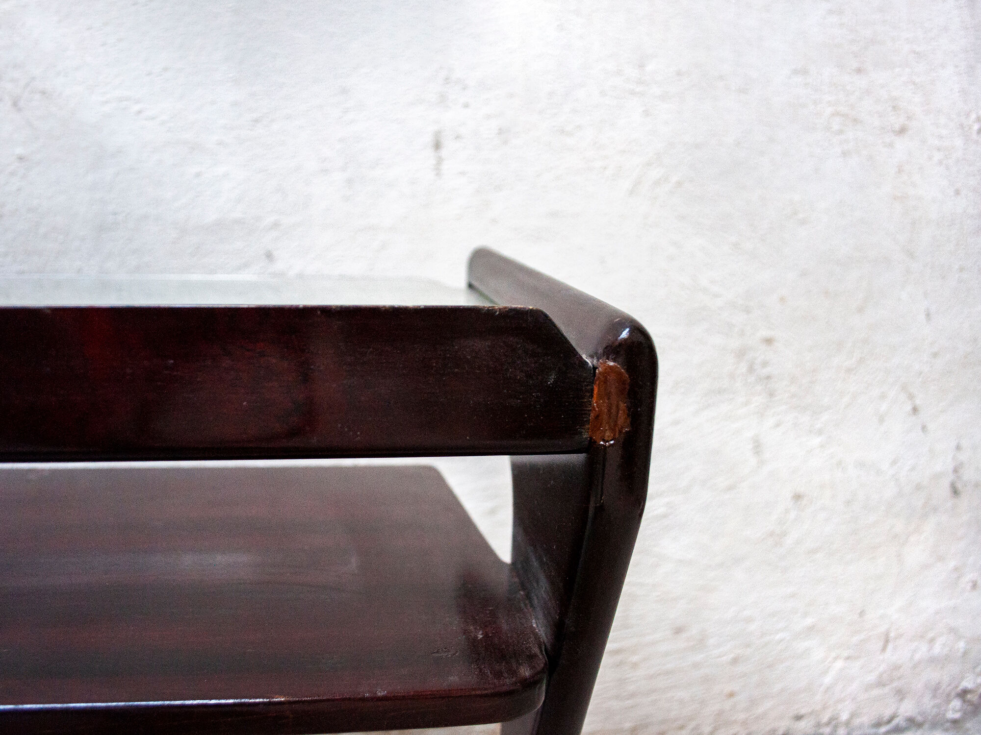 Mahogany coffee table by Ico Parisi for De Baggis Italia 1950s