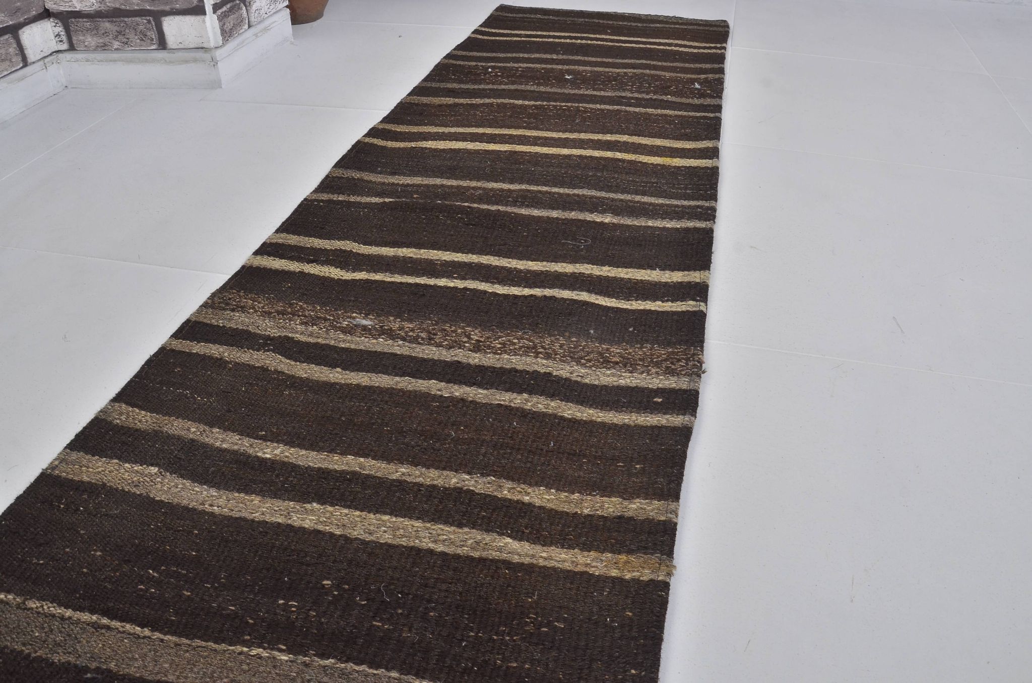 Organic Wool Goat Hair Runner Rug sku 3838