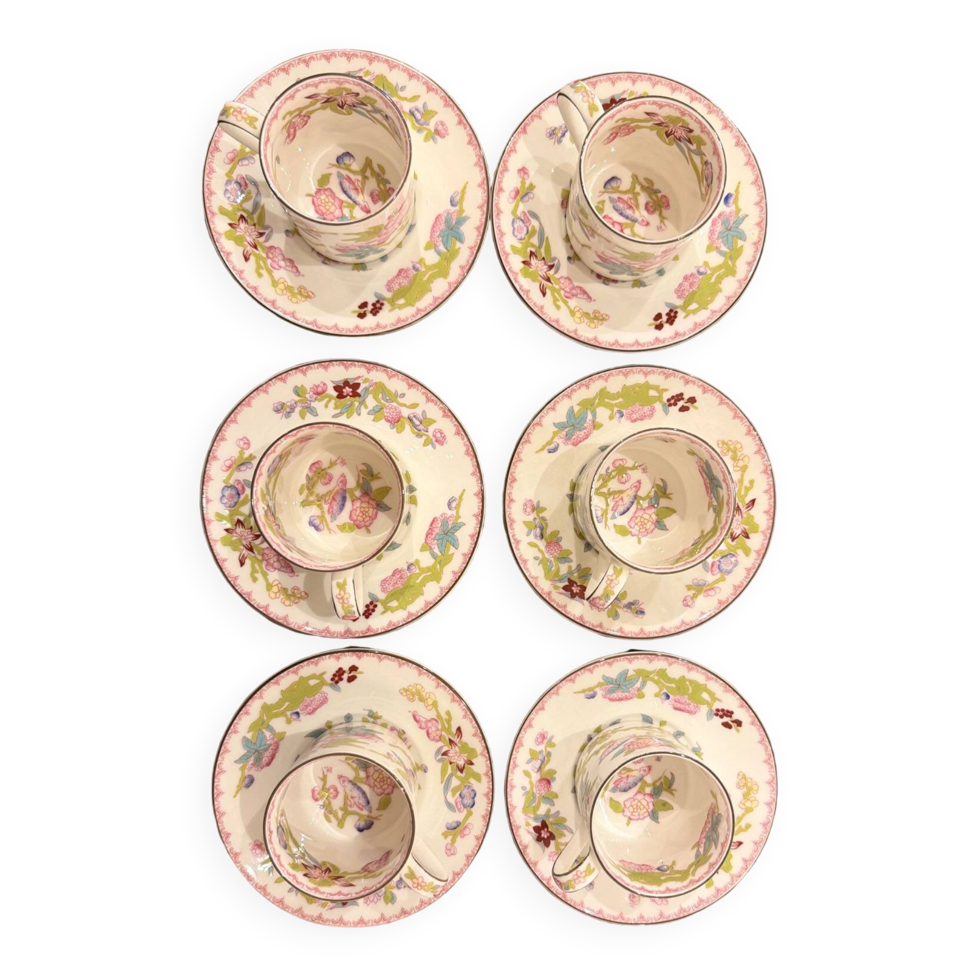 6 tasses à café en porcelaine de Minton