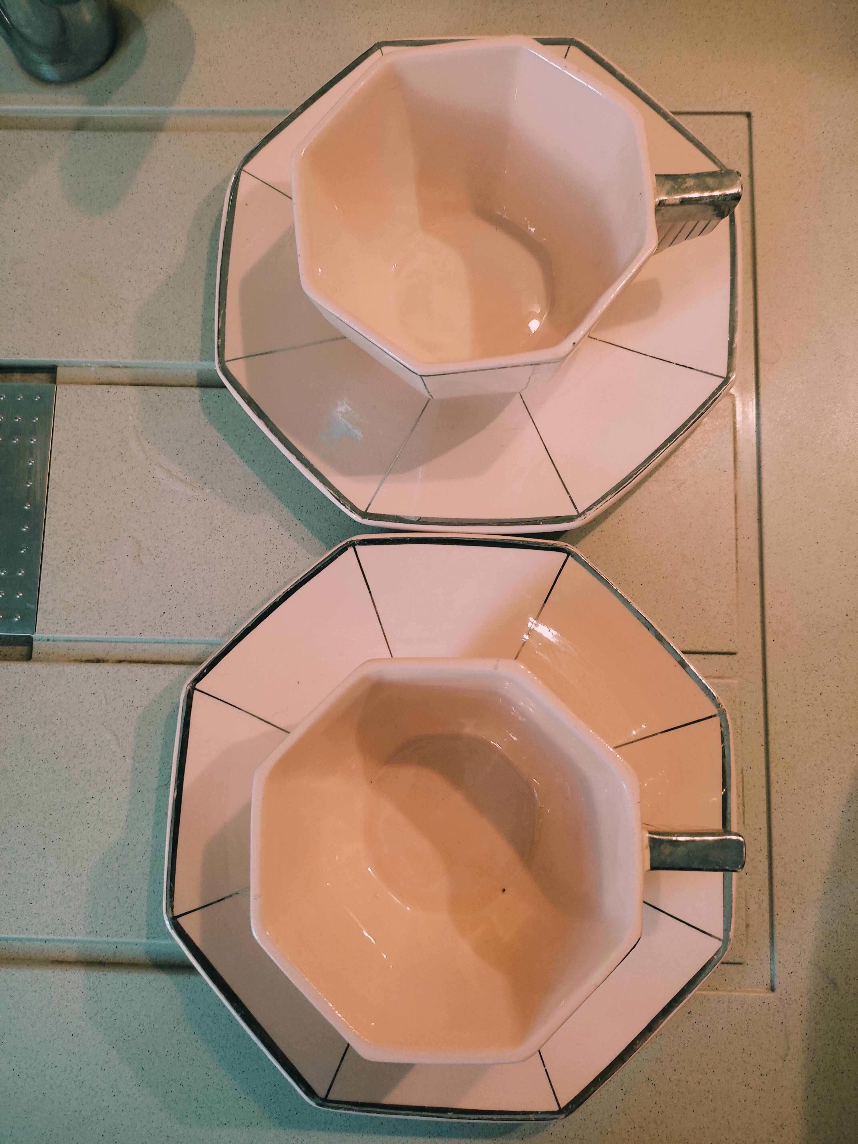 Duo de tasses petit-déjeuner Longwy