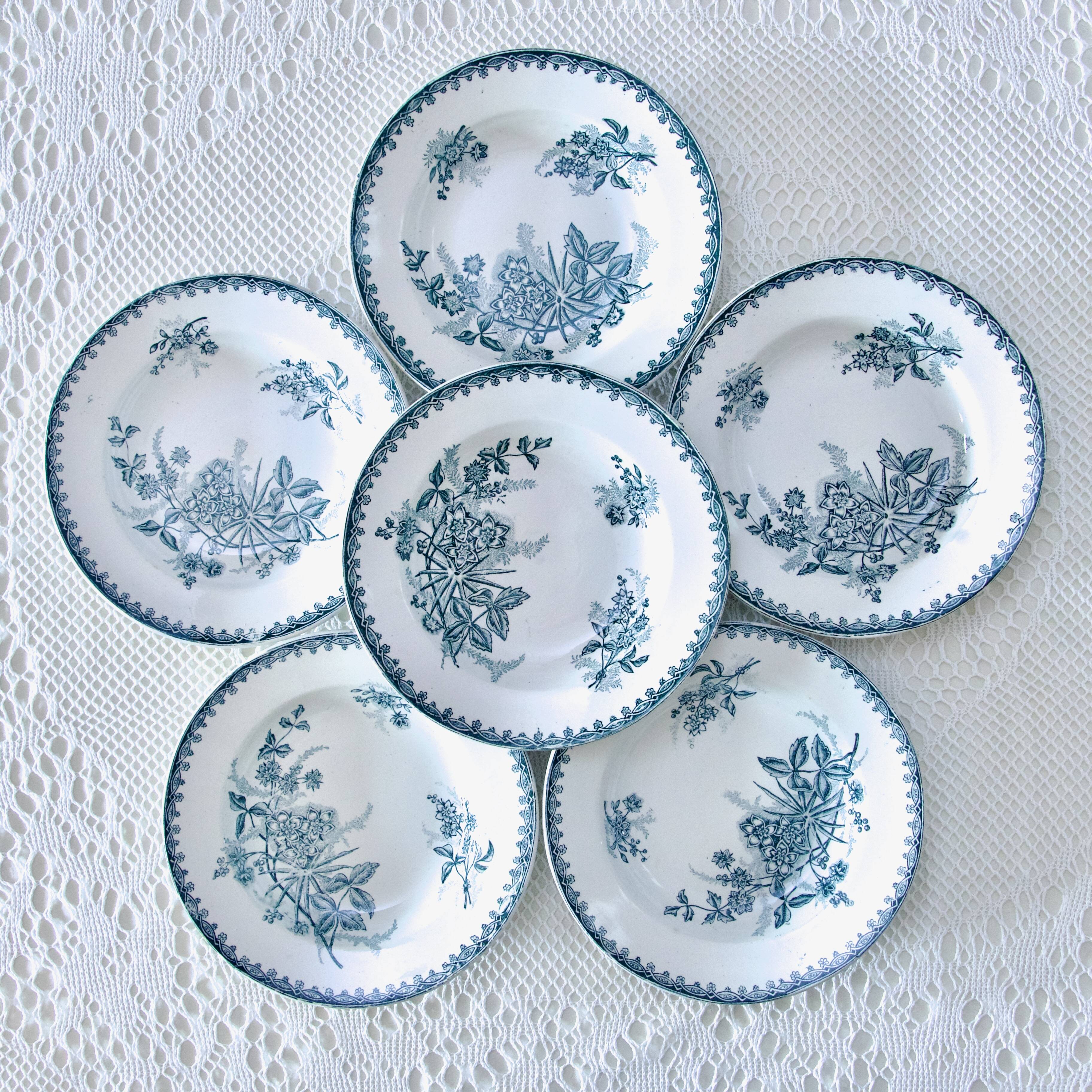 Old ironstone plates from St Amand "Margot" collection