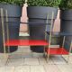 60's black and red String shelf