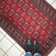 Vintage carpet Uzbek Bukhara handmade 83cm x275cm 1960s, 1C739