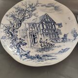 4 assiettes bleus Gien Wedgwood