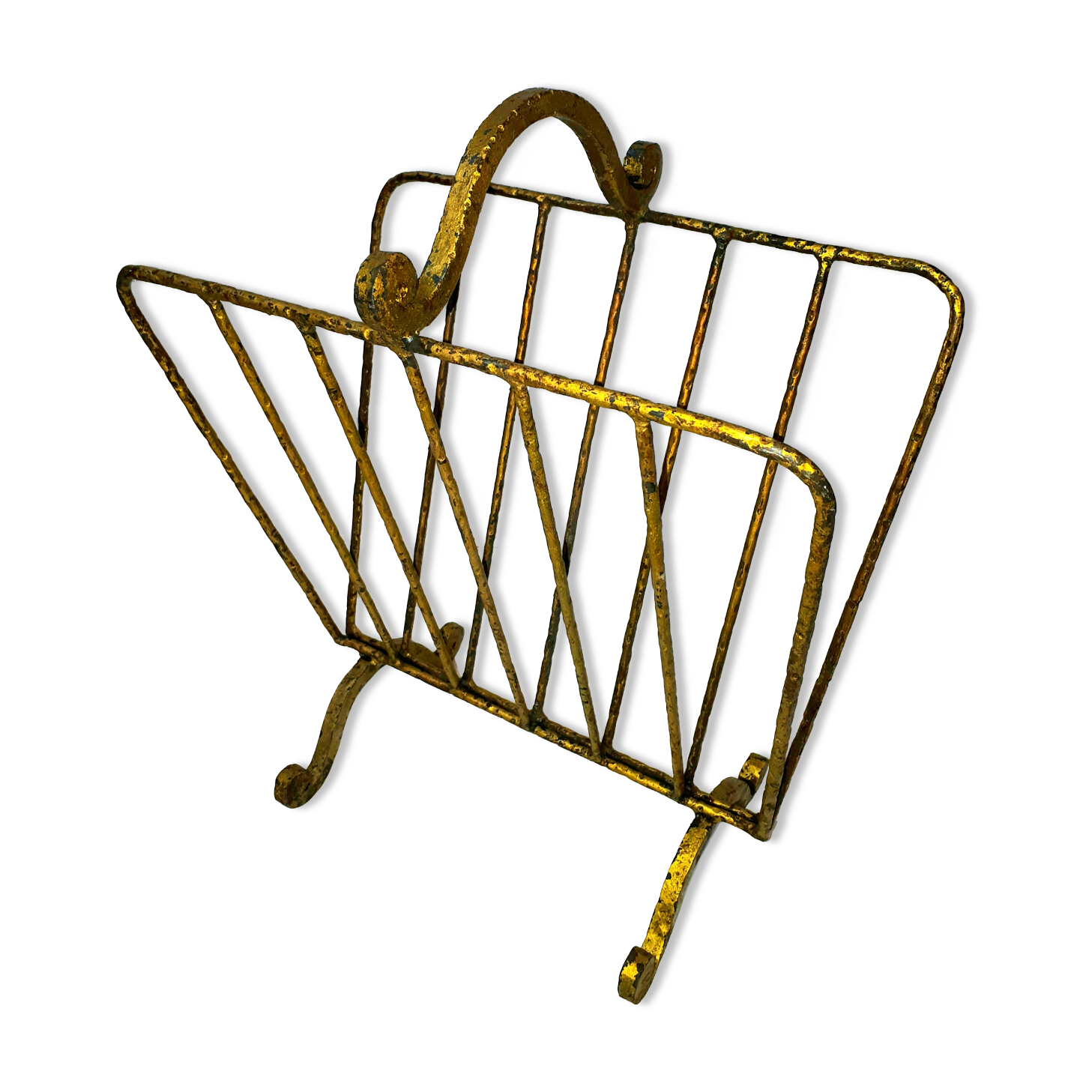 Golden metal magazine door