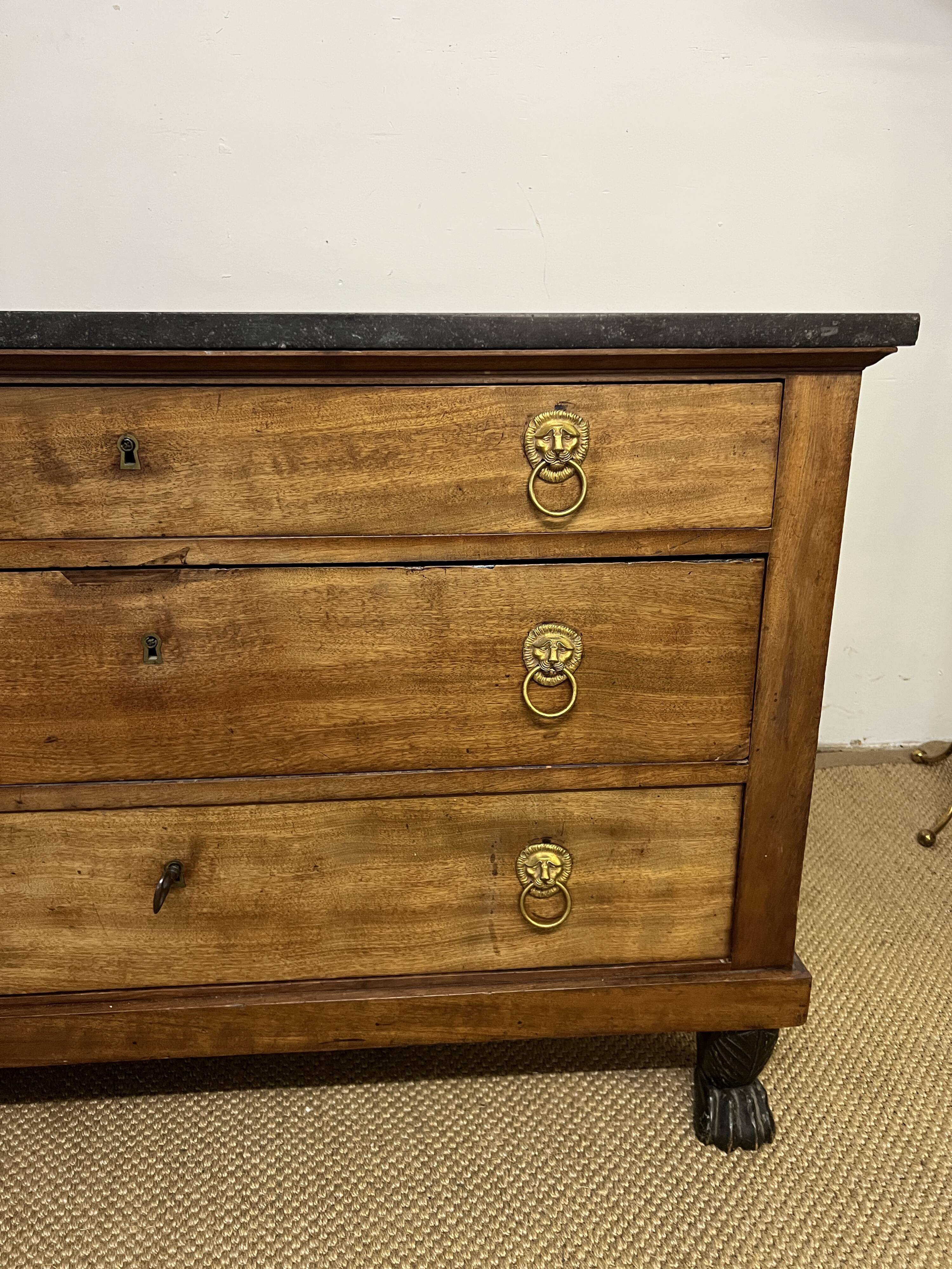 Empire chest of drawers returned from Egypt