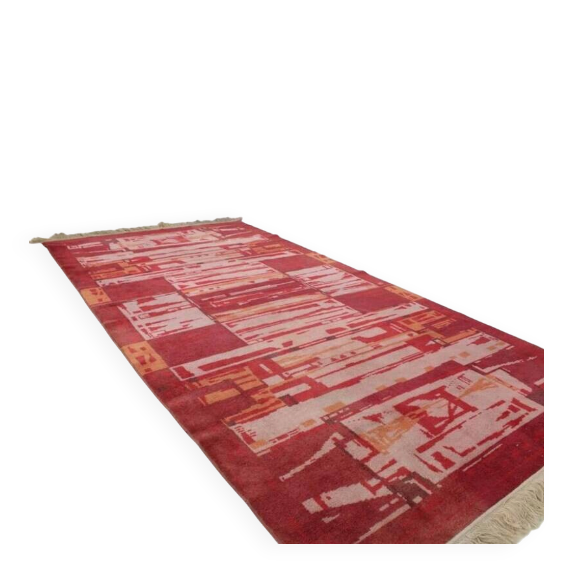 Tapis géométrique tchécoslovaque, années 1950