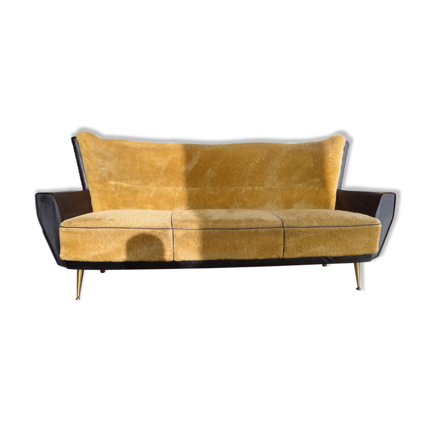 Vintage sofa fur and skai 50s