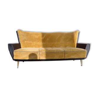 Vintage sofa fur and skai 50s