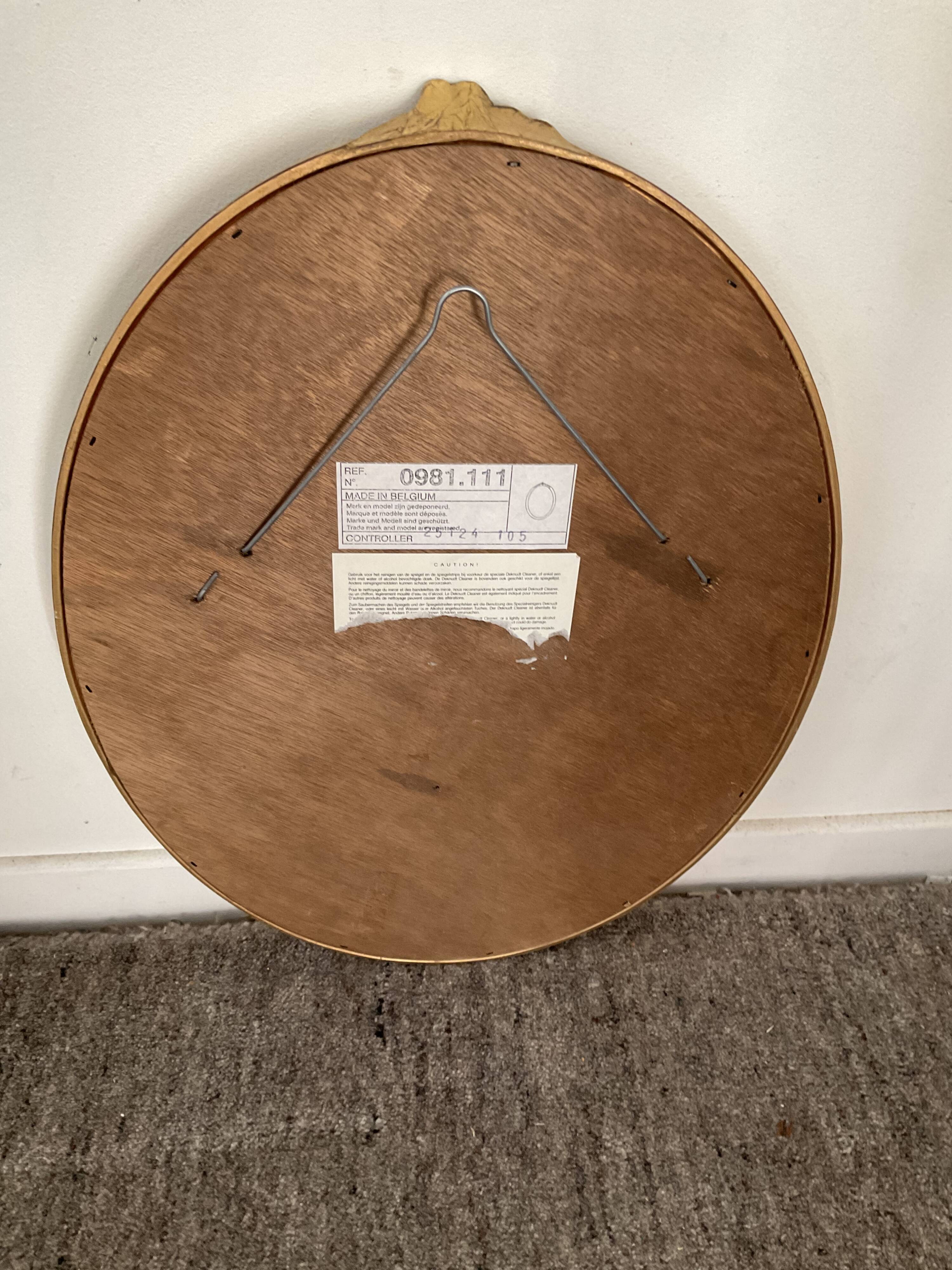 Vintage Deknudt golden mirror 70s