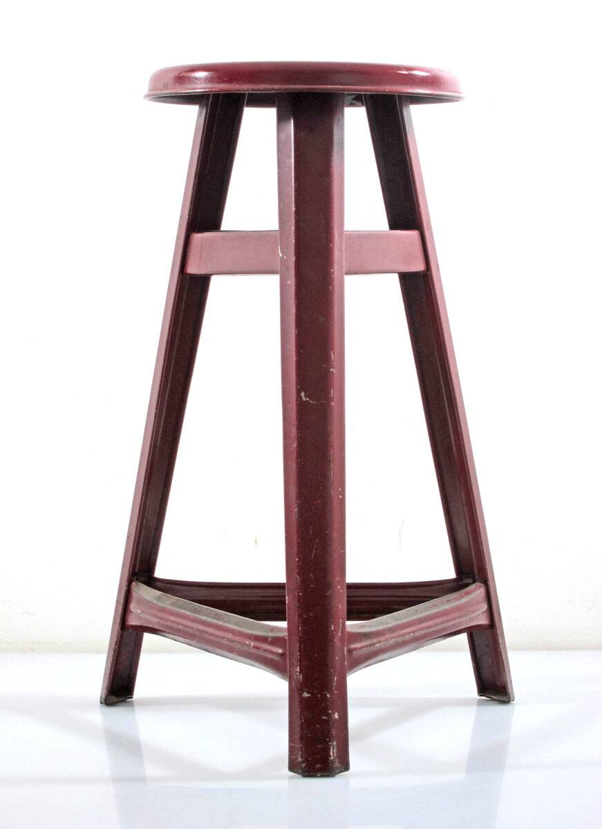 Mascotte Red Metal Stool – 1950s Cigarette Advertising Collectible