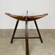 Side table in wood and glass, Italy, 1960s, pedestal table