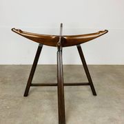 Table d’appoint en bois et verre, Italie, années 60, guéridon