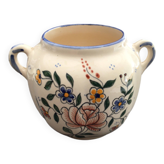 Old earthenware sugar bowl