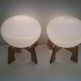 1960 two uluv floor lamps, czechoslovakia