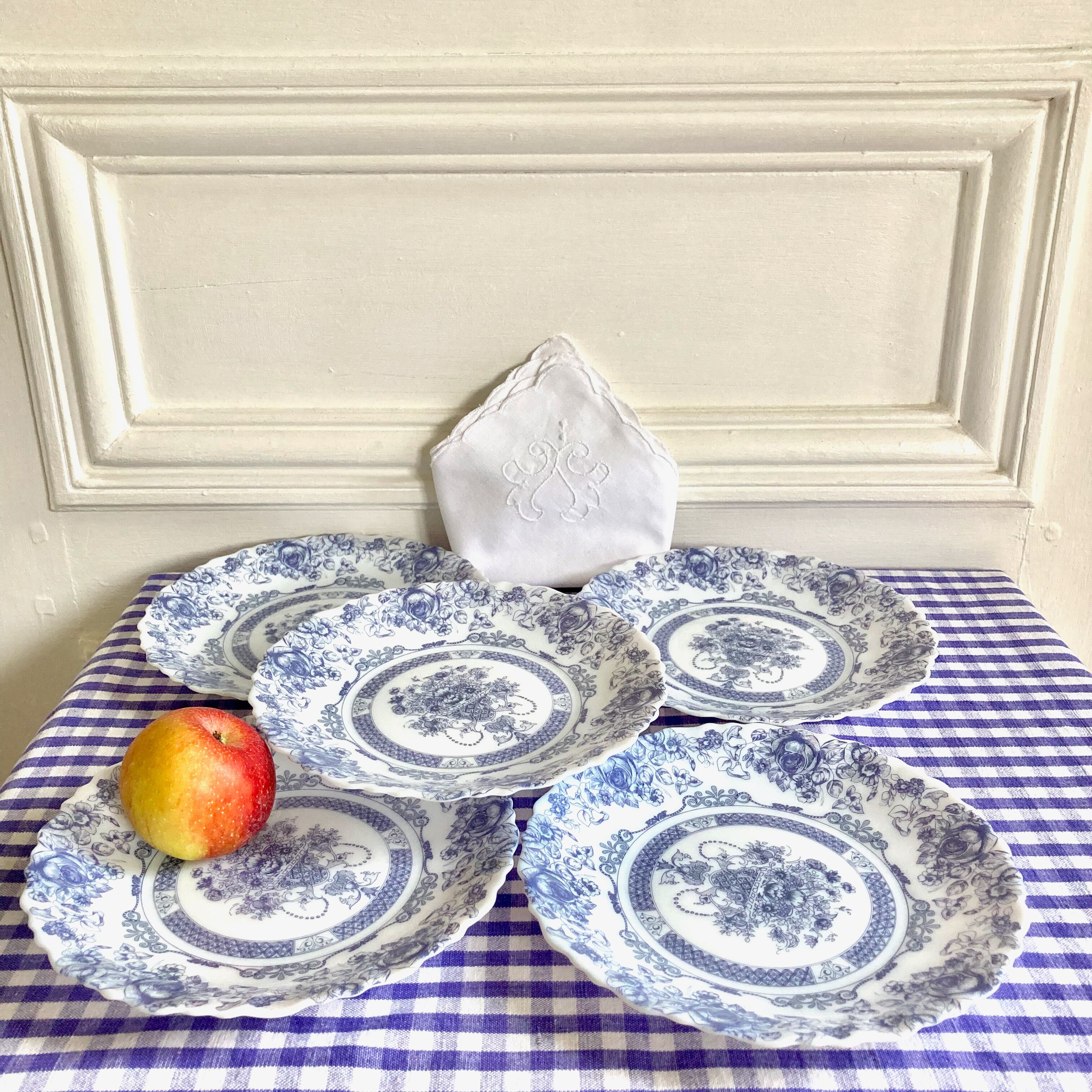 Assiettes à dessert Honorine Arcopal 1980