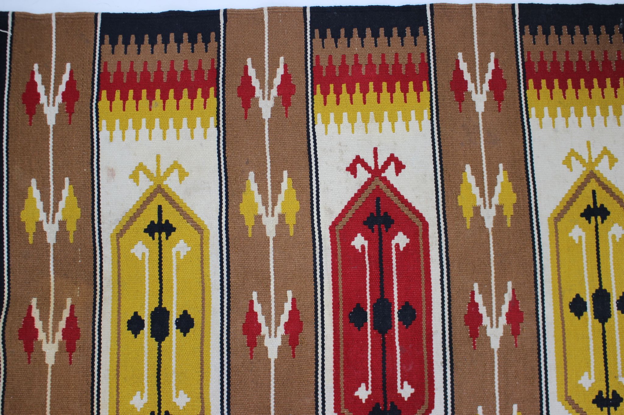 1960s Wool Kilim Carpet, Czechoslovakia