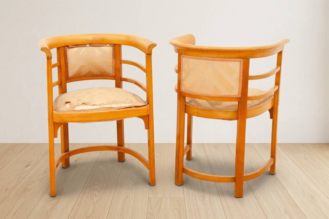 Bentwood armchairs Josef Hoffmann style wood 1920s Europe