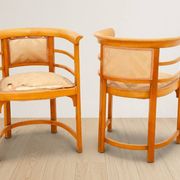 Bentwood armchairs Josef Hoffmann style wood 1920s Europe
