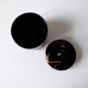 Black opaque glass box with WV glass stamp