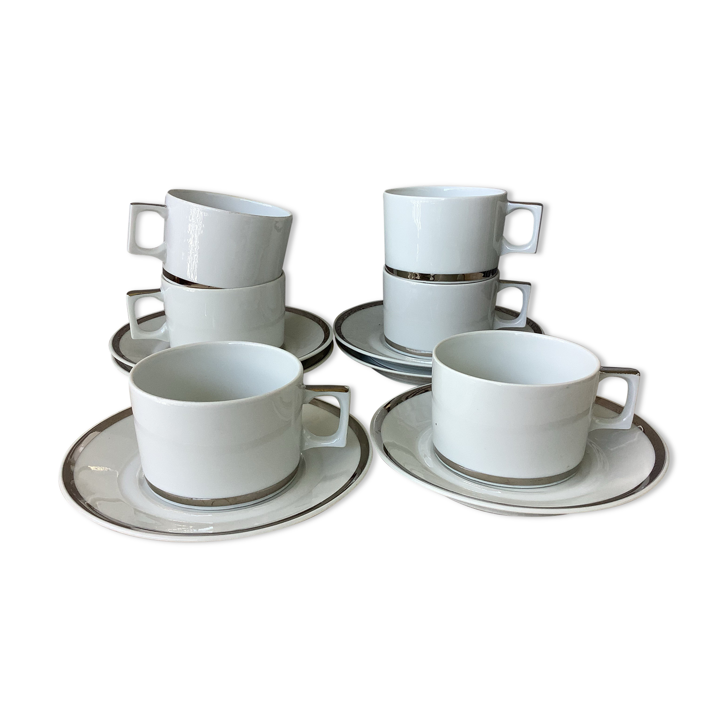 Cups Berry Lourioux porcelain from Limoges