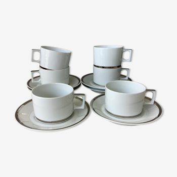 Tasses Berry Lourioux porcelaine de Limoges