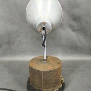 1940 industrial table lamp in aluminium and metal, Czechoslovakia