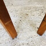 Pair of slatted side tables, Scandinavian style, 60s