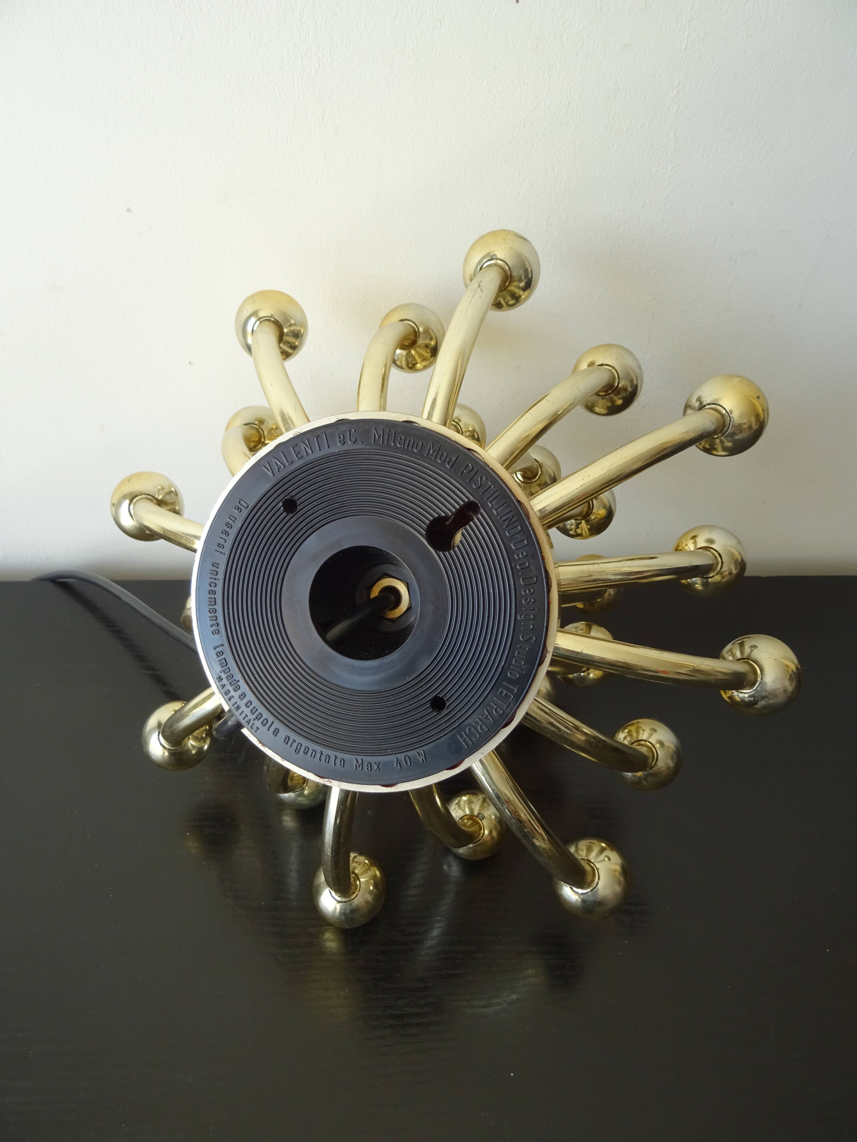 Pistillino gold wall lamp Studio Tetrarch Valenti design 70s