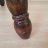 Vintage country turned wooden tripod stool