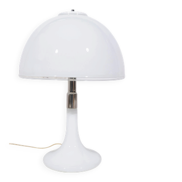 Mid-century Italian opaline white Murano table lamp