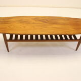 Teak coffee table with magazine rack