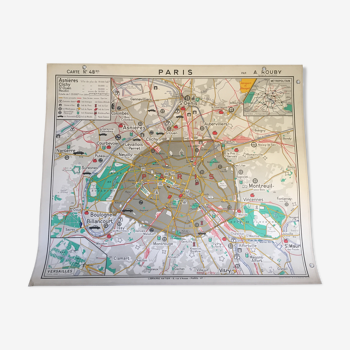 Hatier school map n 48 Paris