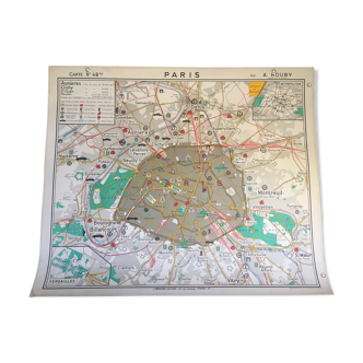 Hatier school map n 48 Paris