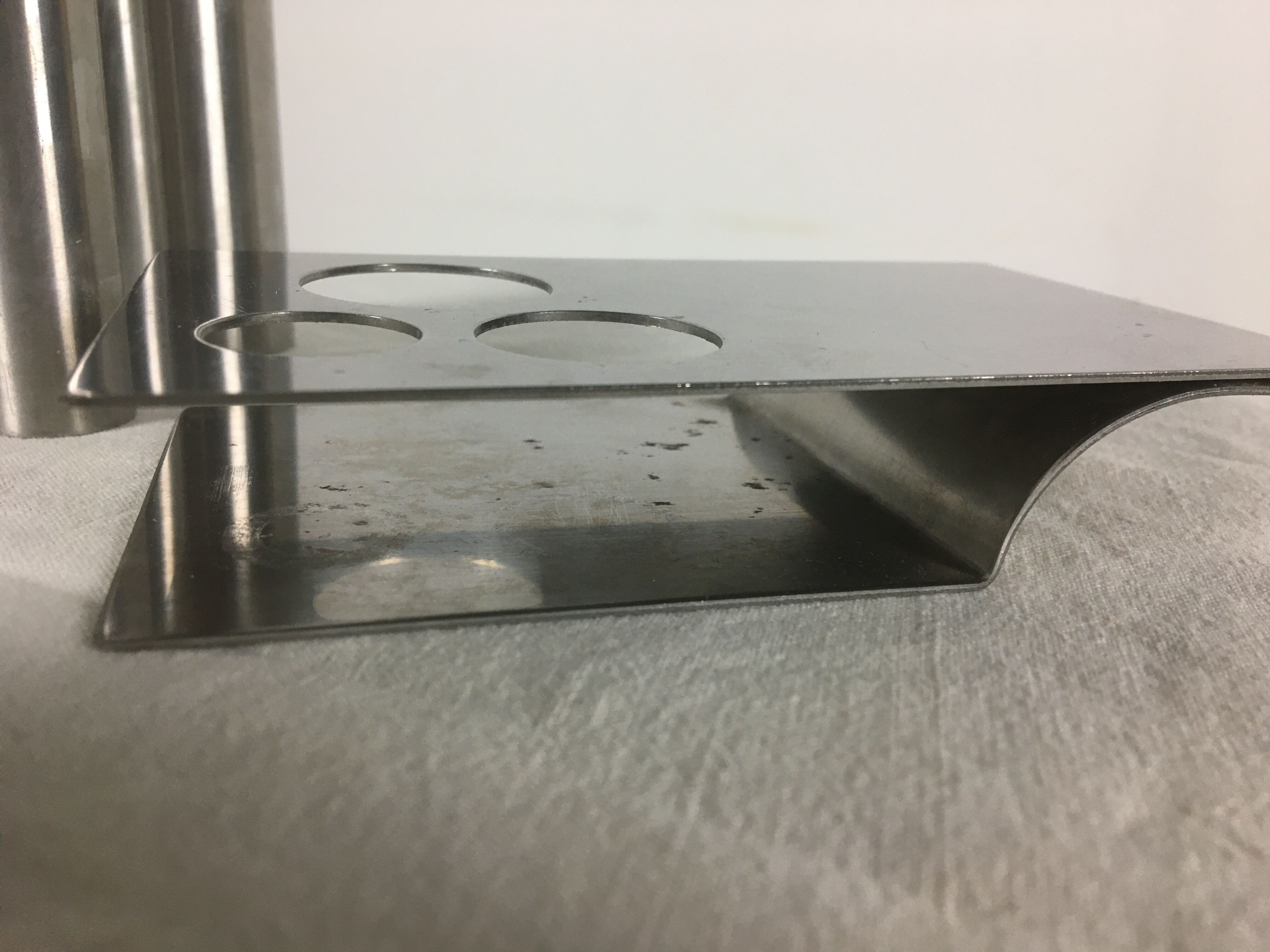 Stainless steel soliflore vase by Rémy Letang 1970