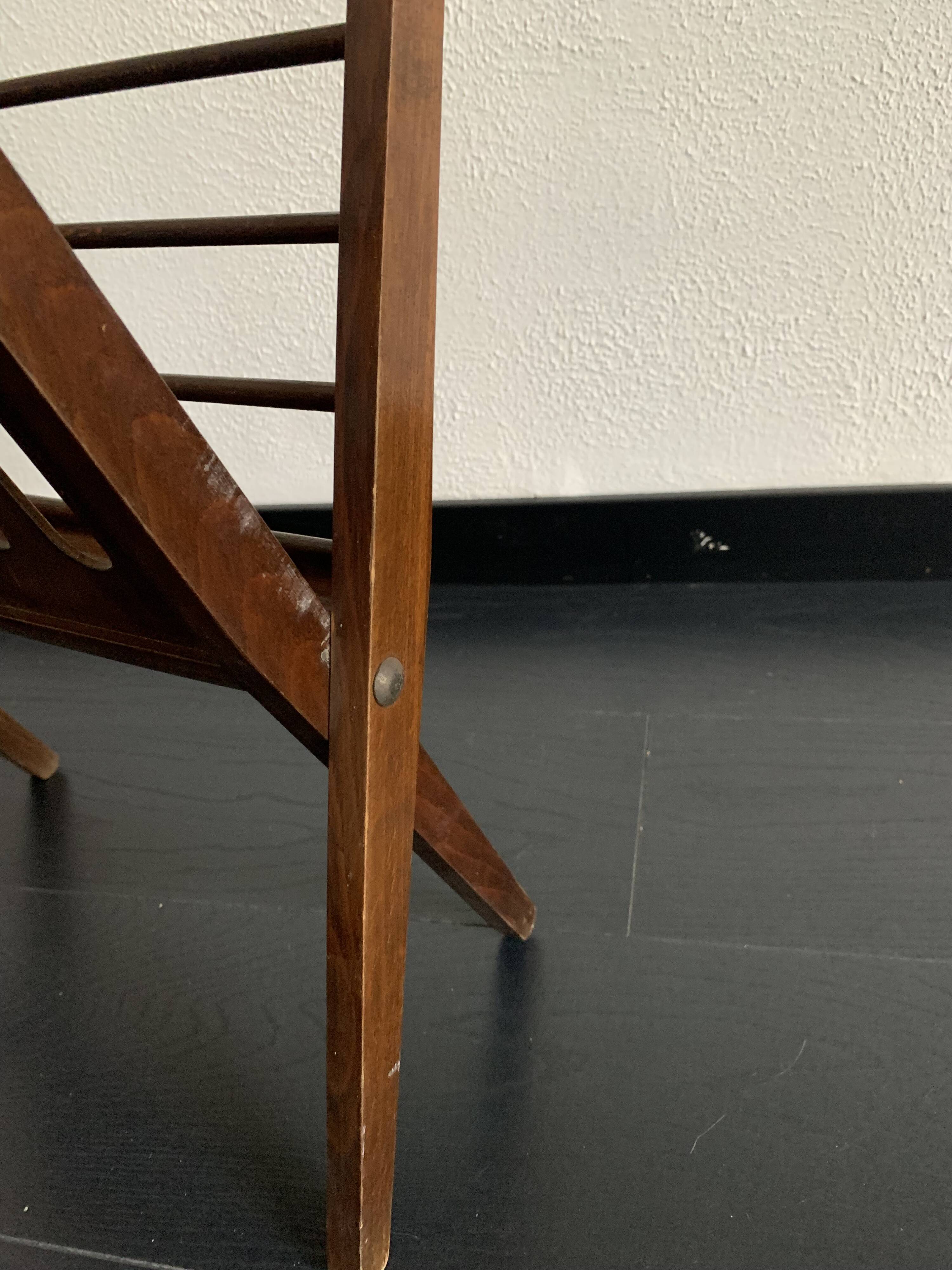 Vintage 1960 Cees Braakman vinyl magazine rack - 56 x 45 cm