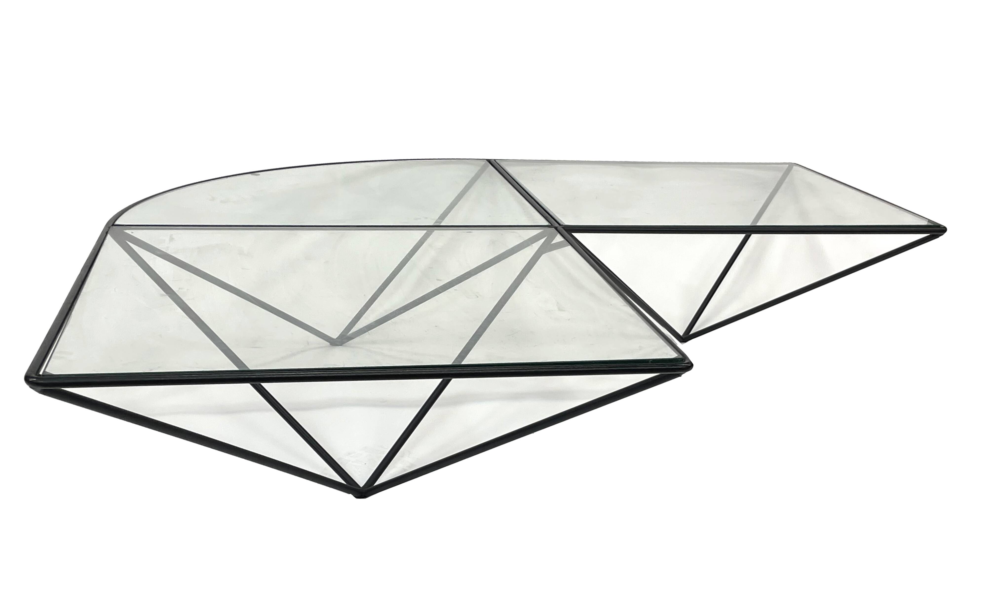 Vintage 80s steel wire coffee table eclectic design