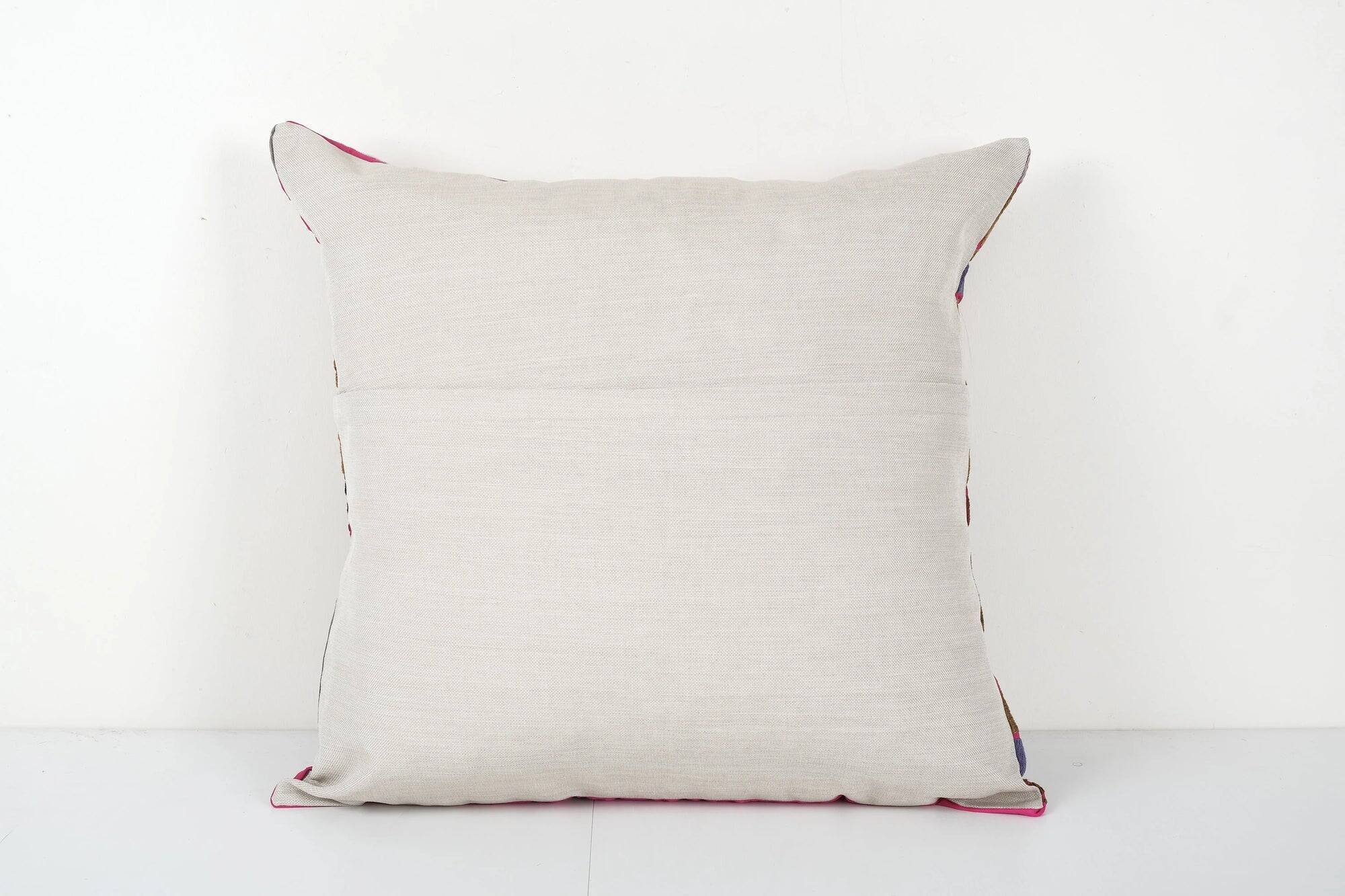 Vintage embroidered cushion cover 66x66 cm