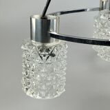 60s 70s lamp fixture ceiling lamp chandelier glass chrome space age