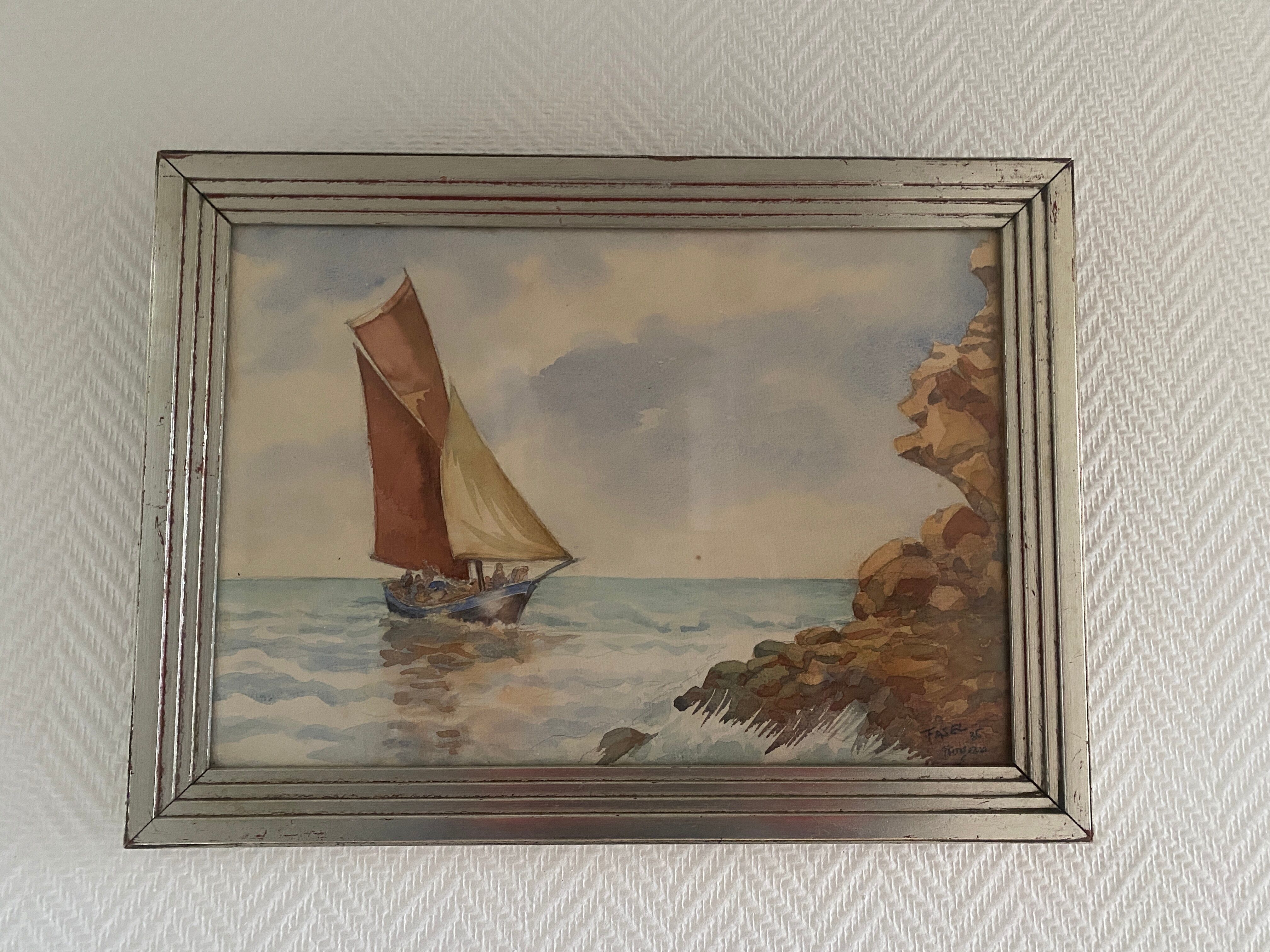 Old marine watercolour