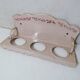 vintage powder pink enamelled steel plant stand
