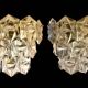 Kinkeldey applied crystal glass chrome structure, 1970s