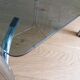 Console end table in chrome metal and smoked glass Space Age
