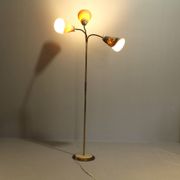 Italian Brass Three Light Floor Lamp, 1960s