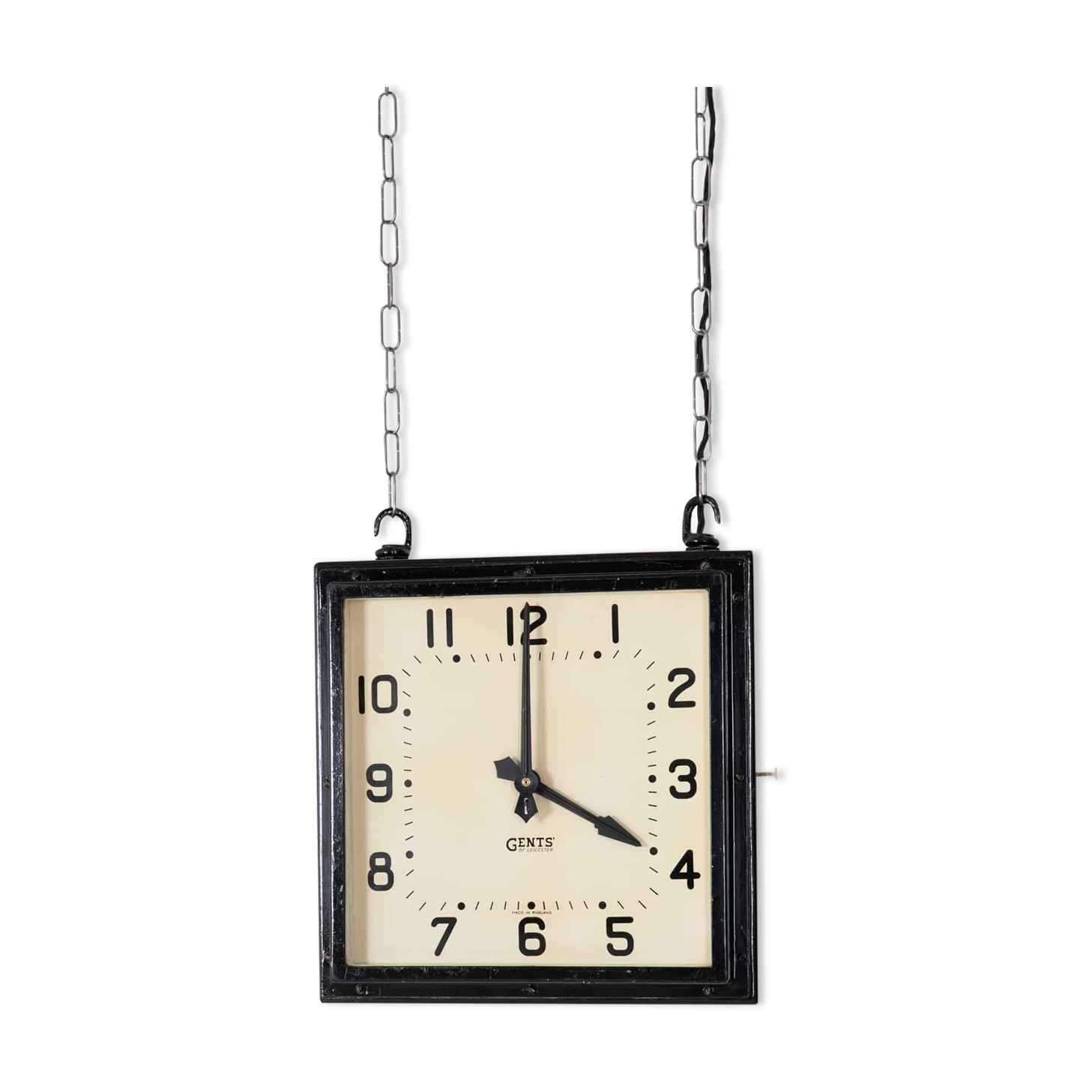 Square Gents of Leicester Clock