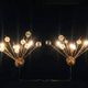 Set of 2 Italian wall lamps with glass spheres, 1970s
